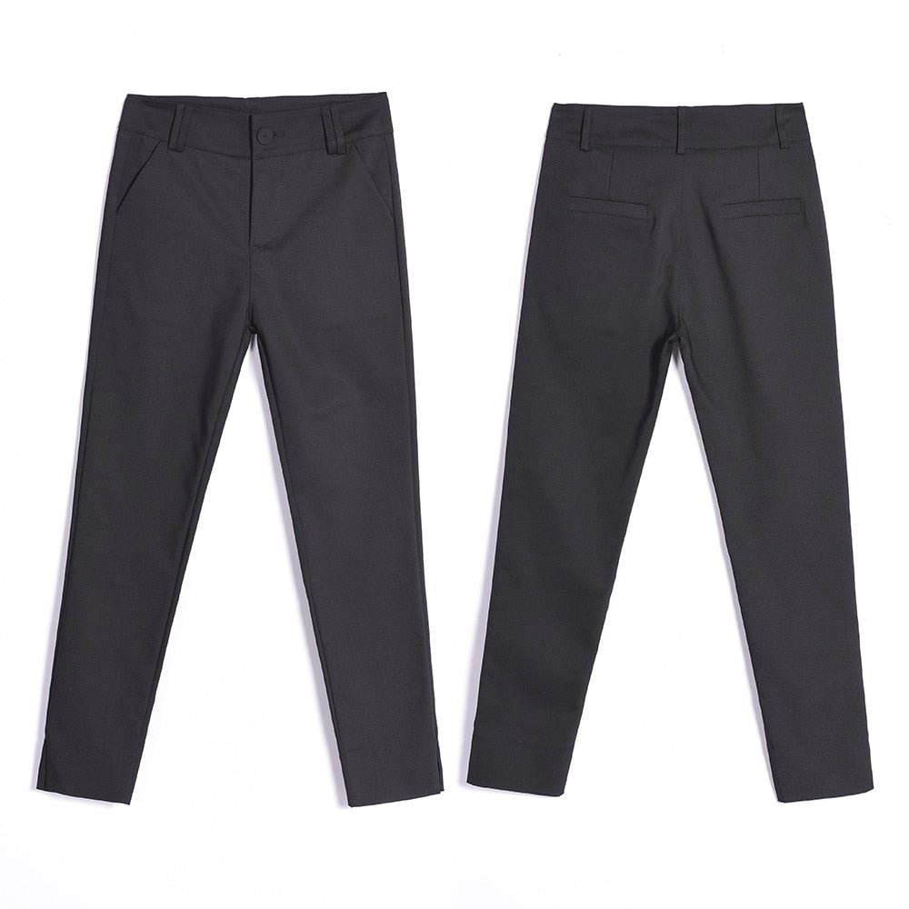 Office Lady Pencil Pants 2020 Women Fashion Work Wear Trousers Business Ladies Korean Style Female Black Navy blue White Pants