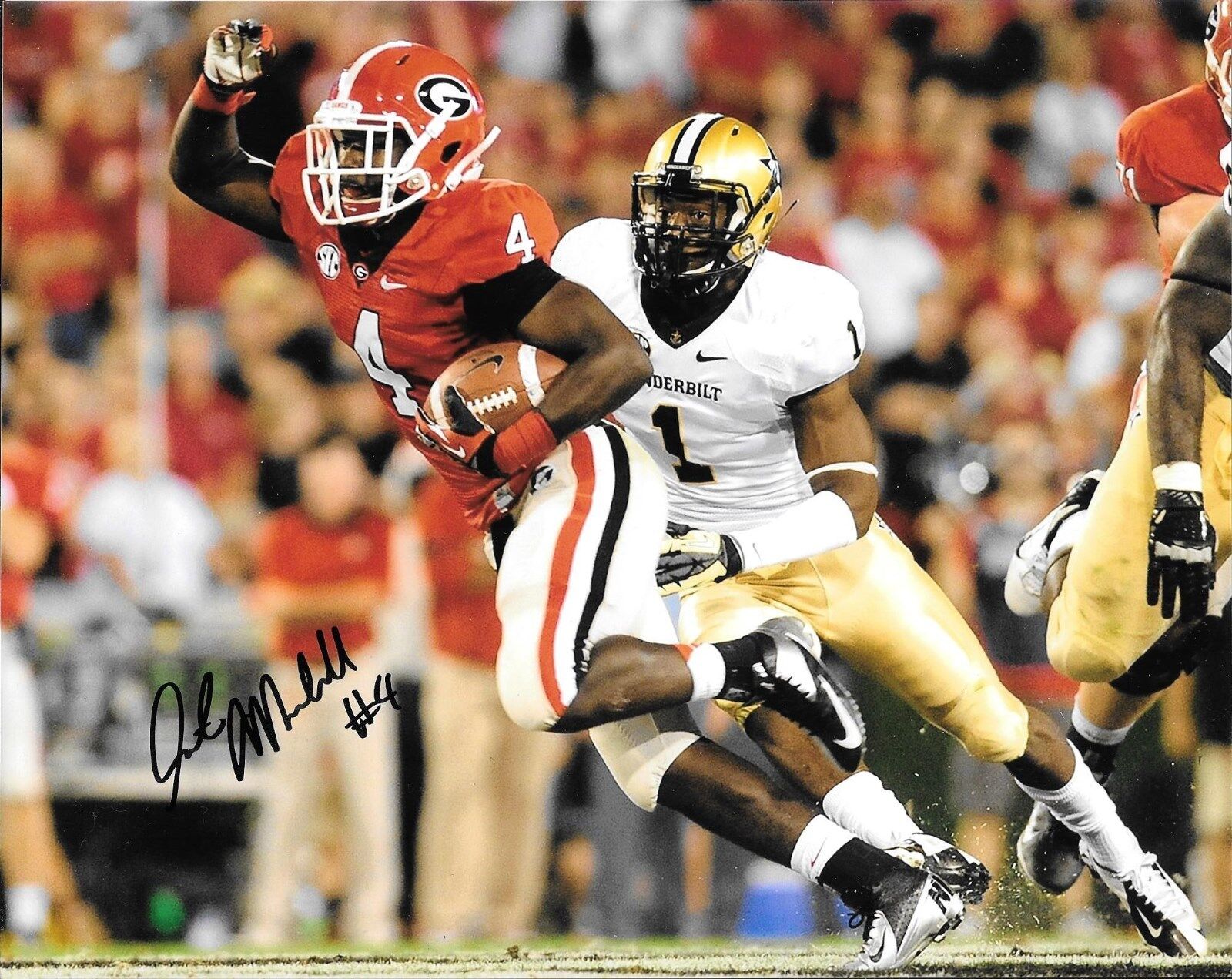 KEITH MARSHALL HAND SIGNED GEORGIA BULLDOGS 8X10 Photo Poster painting W/COA UGA