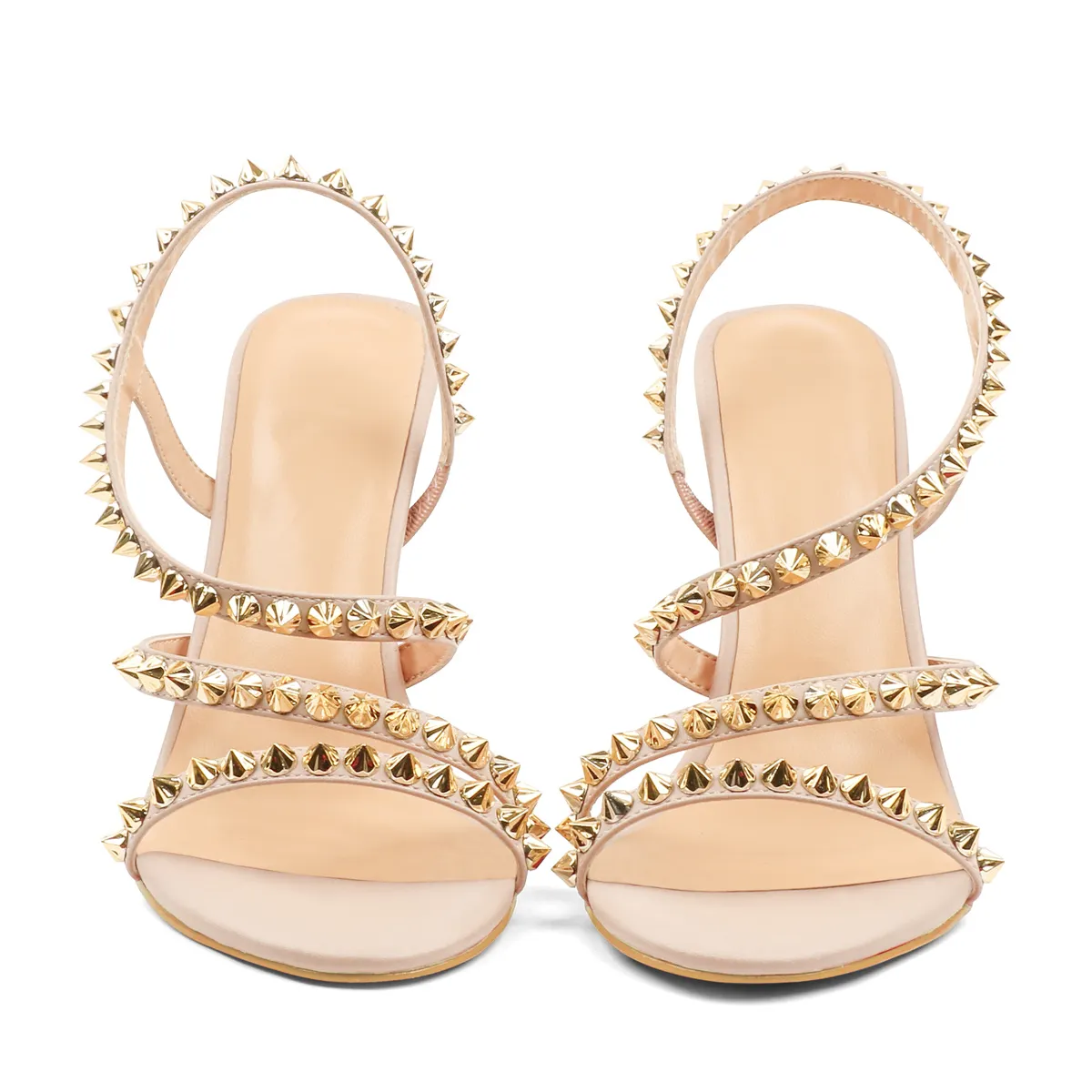 10CM/4 inch Cross Heel Elastic Strap Party Stiletto Sandals Pumps