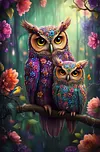 Luxury AB Velvet Diamond Painting Kit - Owl