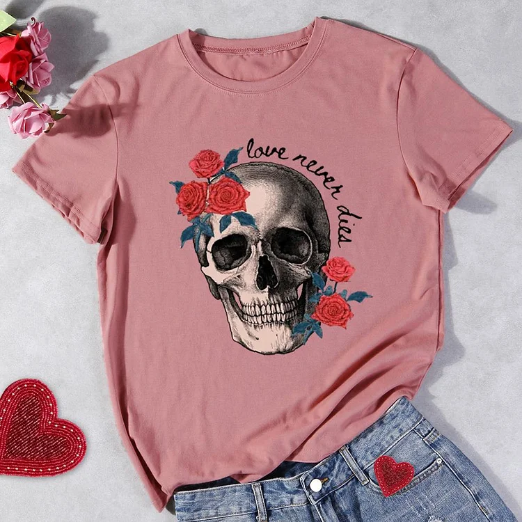 Love never dies Round Neck T-shirt-Annaletters
