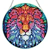 2pcs DIY Lion Diamond Art Window Hanging Pendant Door Decoration