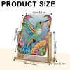 (US Local)DIY Hummingbird Diamond Painting Kit Rotatable Mirror w Diamond Art Jewelry Box