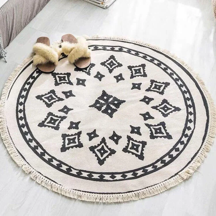 Cotton Area Rug for Living Room / Bedroom