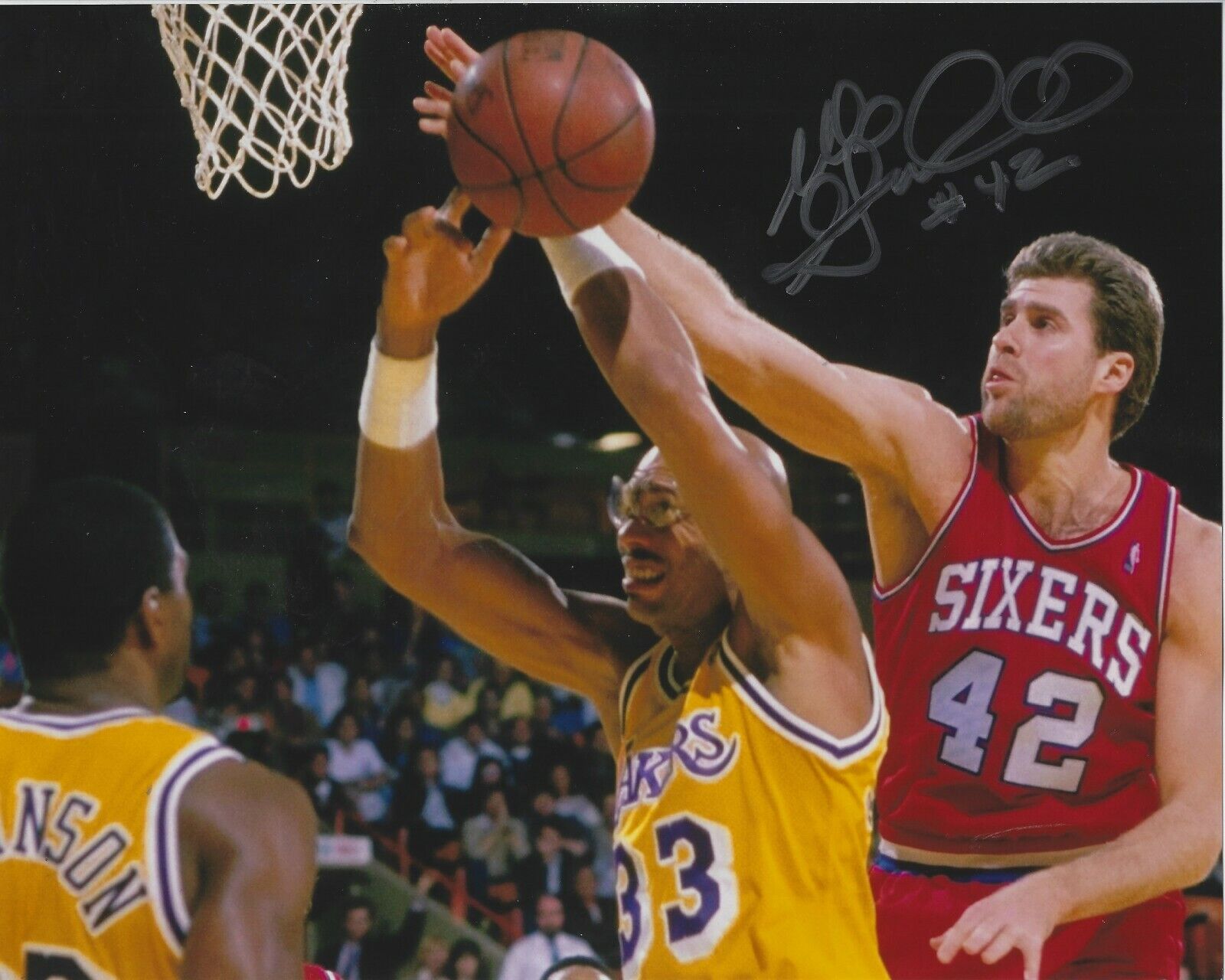 Autographed MIKE GMINSKI Philadelphia 76ers 8x10 Photo Poster painting w/COA