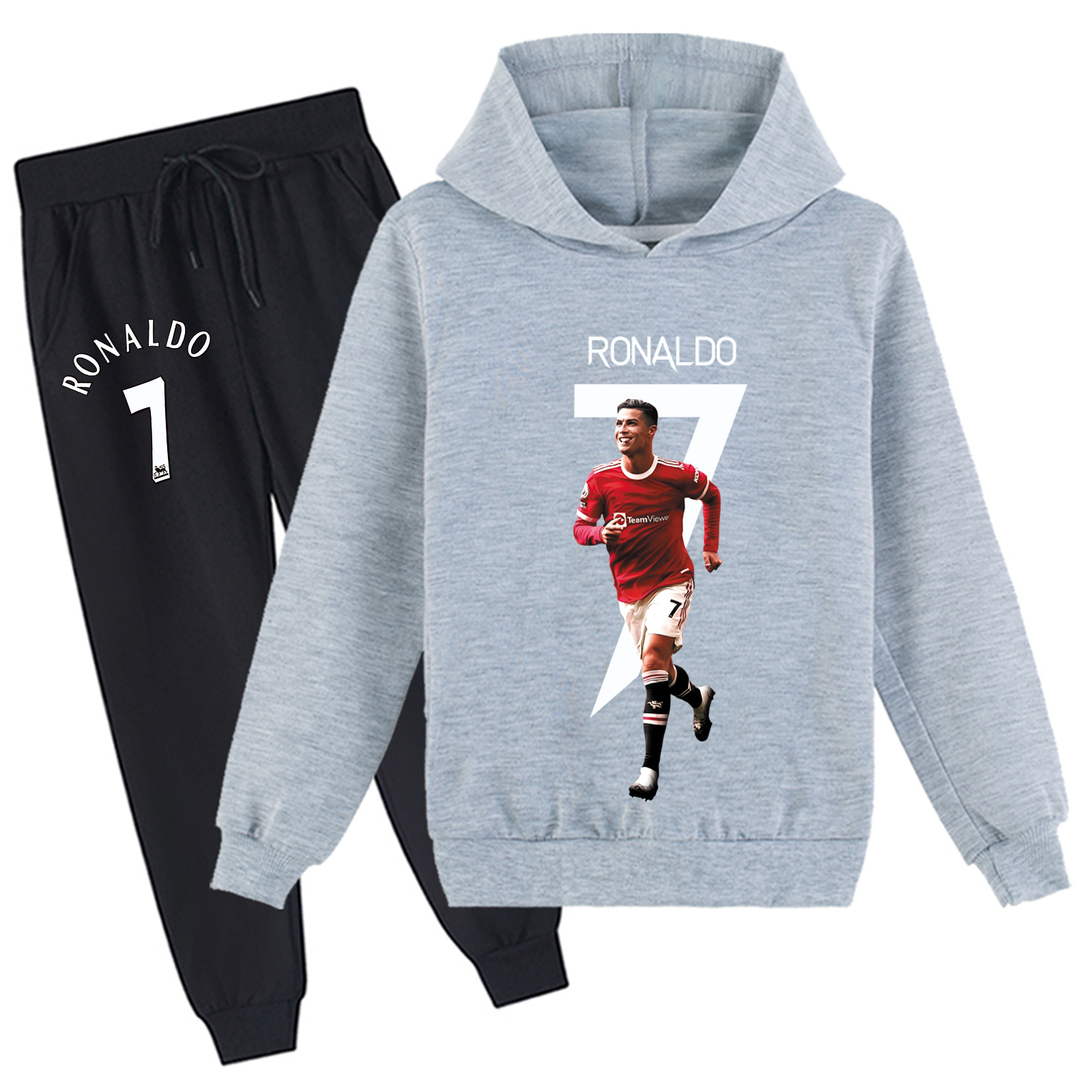 Mayoulove Cristiano Ronaldo Hoodie Set for Kids - Stylish Soccer Apparel for Boys  Girls, Perfect Gift for Fans-Mayoulove