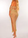 See-Through Strapless Two-Piece Suits