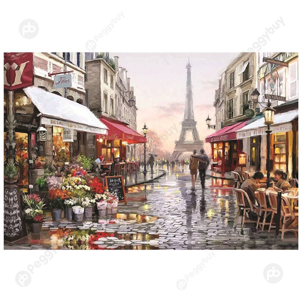 

1000pcs Paper Puzzles DIY Jigsaw Eiffel Tower Flower Shop Educational Toy, 501 Original
