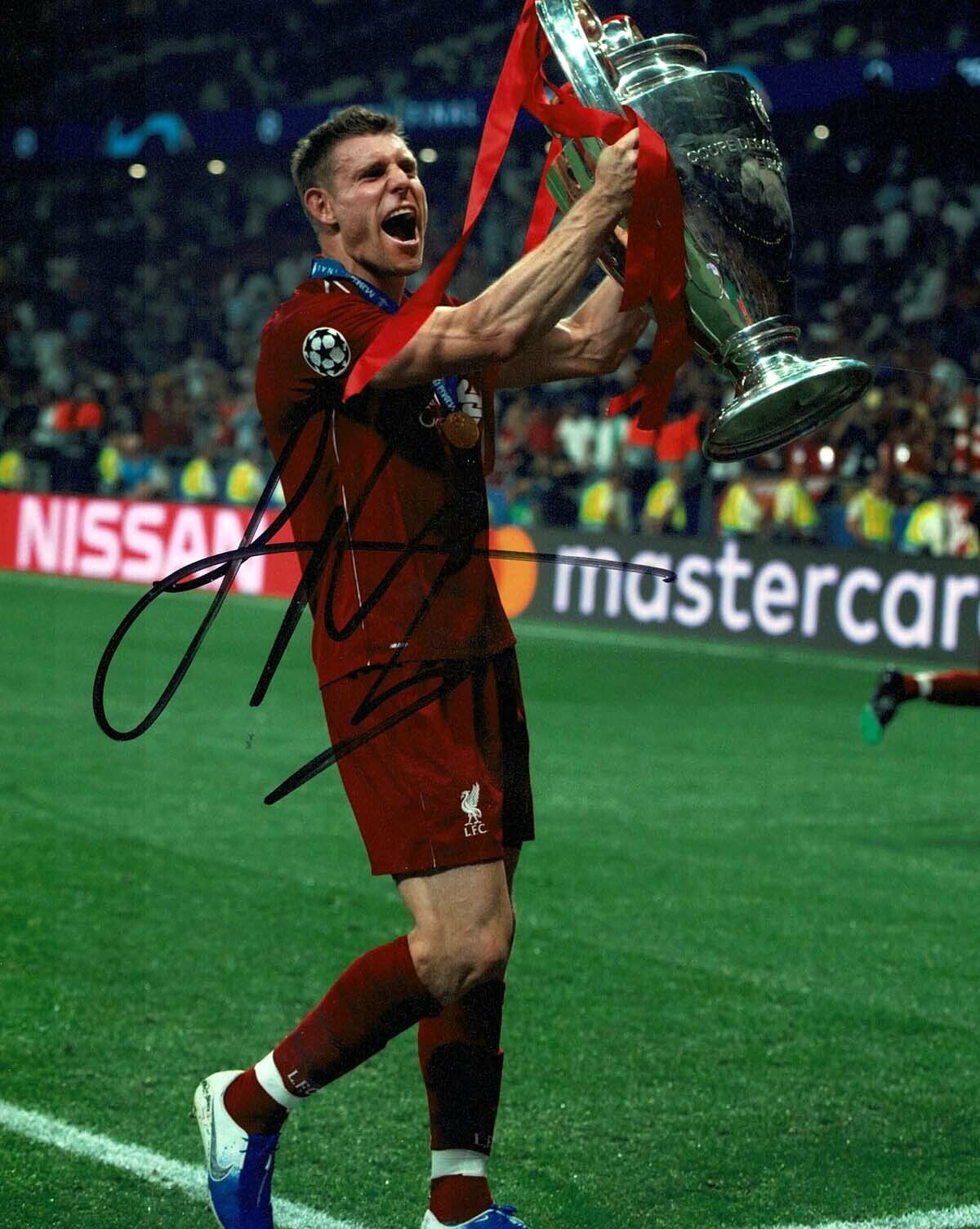 James MILNER Signed Autograph 10x8 Liverpool Champions League Photo Poster painting AFTAL COA