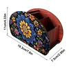Bo&icirc;te de rangement en bois faite &agrave; la main pour la d&eacute;coration de bureau (mandala b)