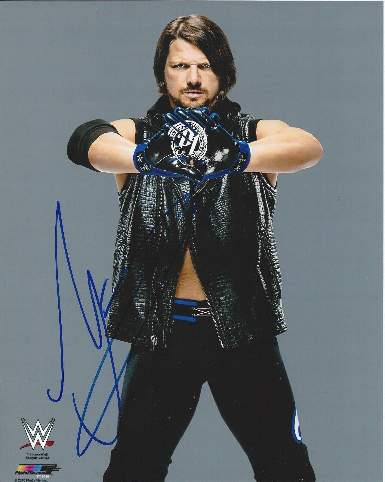 AJ A.J. Styles Autographed 8x10 WWE Phenomenal The ClubA658