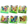 (US Local)6PCS DIY Butterfly Designs Diamond Art Greeting Cards Diamond Art Handmade Cards