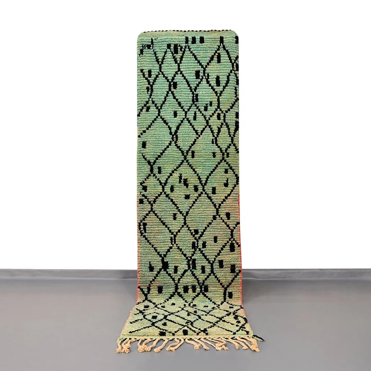 Moroccan Vintage Runner Rug 2.3 x 8.2 feet / 72 x 250 cm