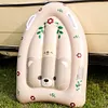 Inflatable Kickboard with Handles Summer Surfing Board Children Water  (Bear)