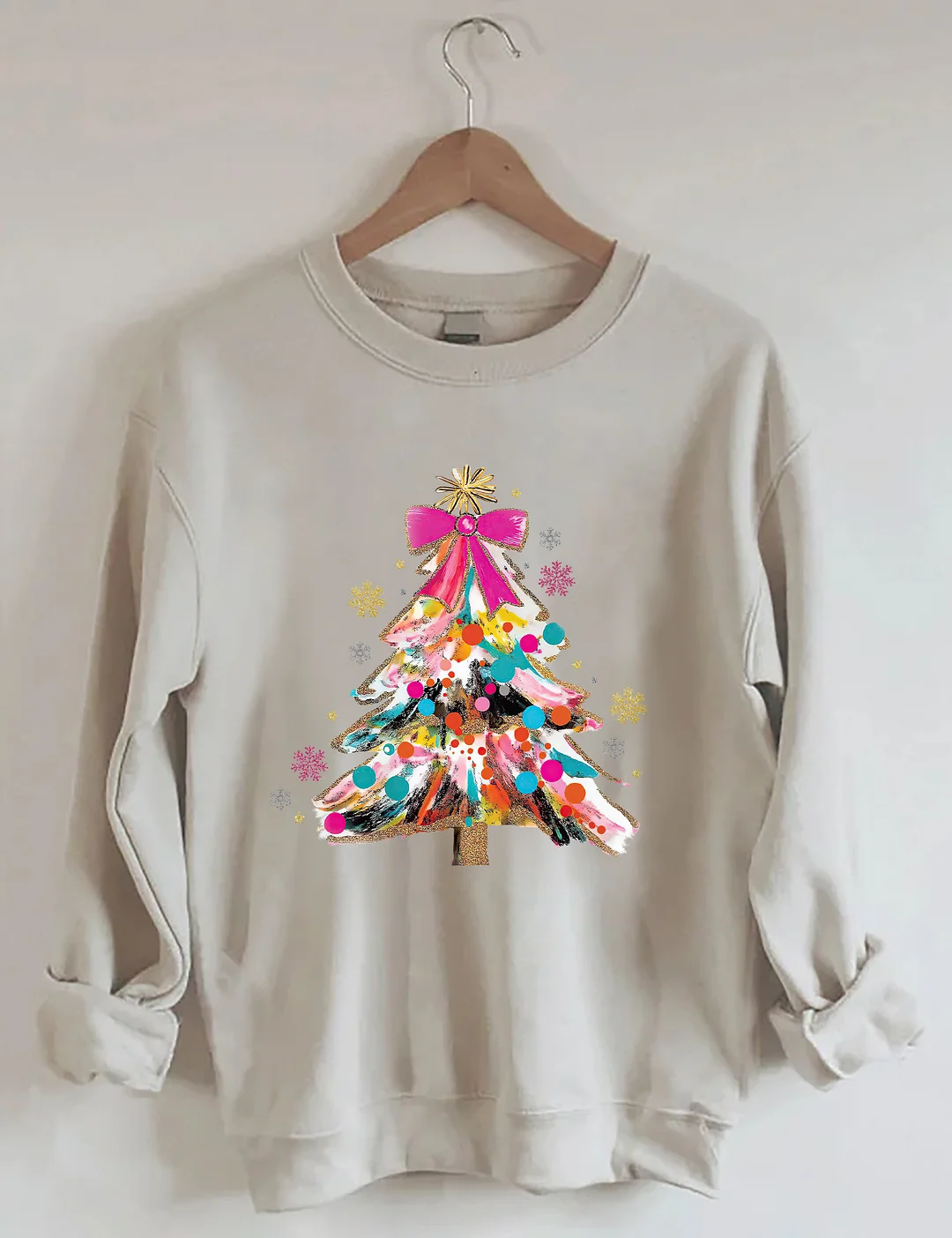 Colorful Glitter Christmas Tree Sweatshirt
