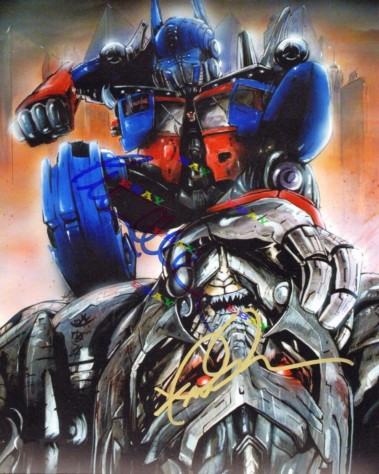 PETER CULLEN & FRANK WELKER TRANSFORMERS Autographed Signed 8x10 Photo Poster painting Reprint