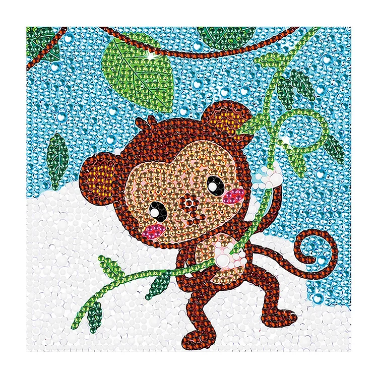 Full Special-Shaped Crystal Diamond Painting - Monkey 18*18CM