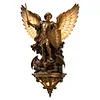 Archangel Michael Resin Wall Sconce Gothic LED Ambient Glow