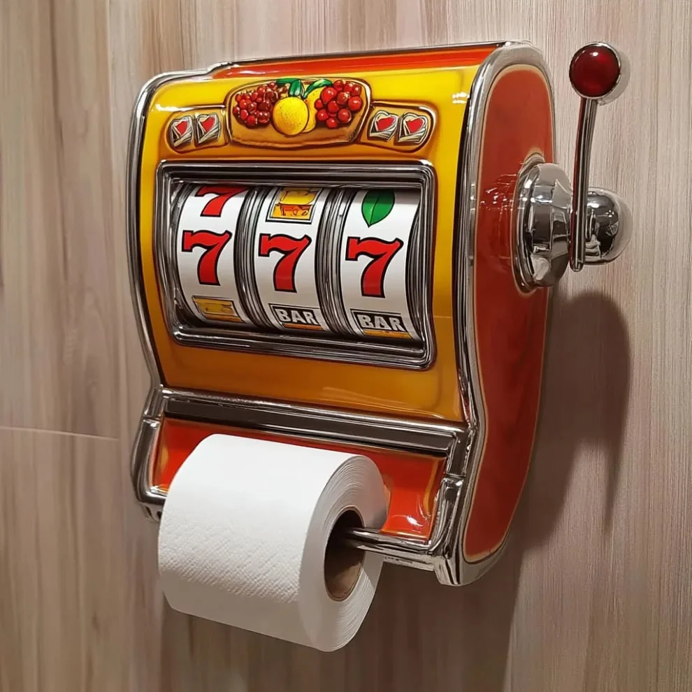 Slot Machine Toilet Roll Holder Decorative