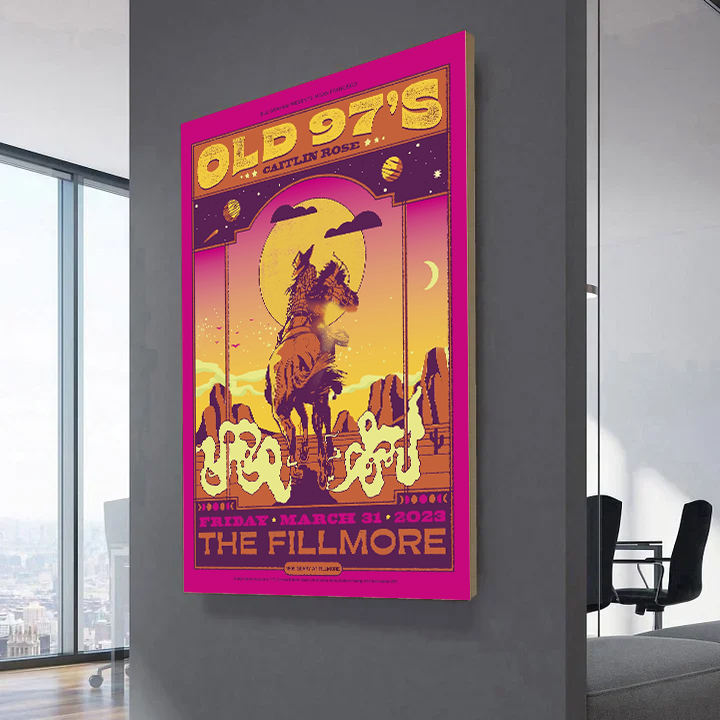 Old 97's / Caitlin Rose The Fillmore Concert Poster Canvas Wall Art 