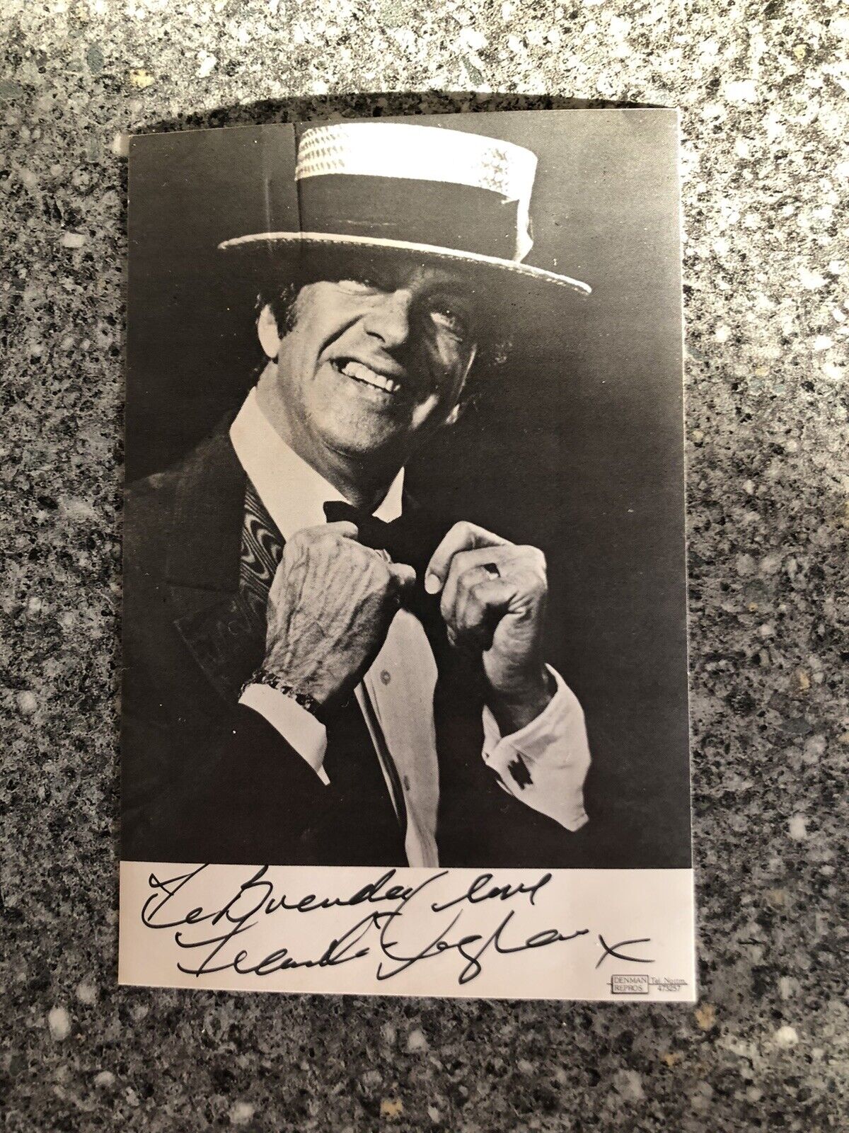 FRANKIE VAUGHAN (SINGER) VINTAGE SIGNED Photo Poster painting