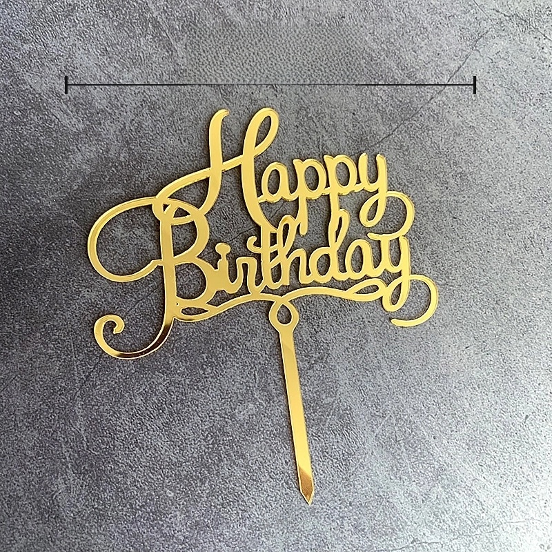 10 Pieces Letter Arylic Birthday Cake Decorating Supplies