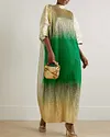 Cocoon Metallic Pliss&eacute;-Tulle Gown