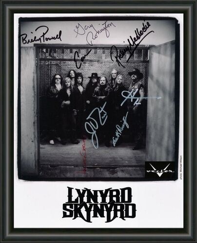 Lynyrd Skynyrd - BAND FULLY SIGNED / AUTOGRAPH - A4 Photo Poster painting Poster -  POSTAGE