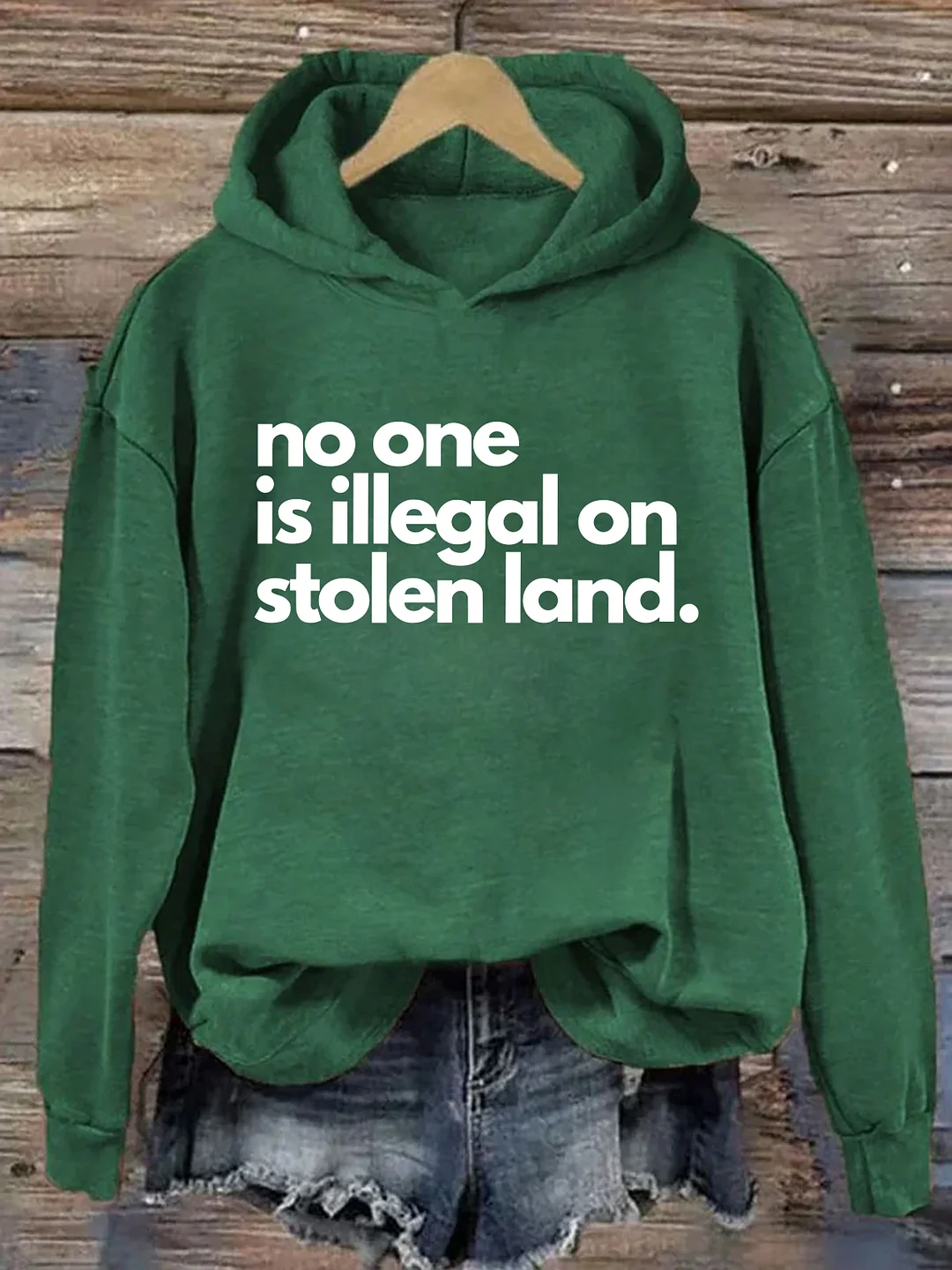 No One Is Illegal On Stolen Land Hoodie