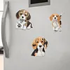4PCS 2D/plat acrylique DIY art diamant kit d&rsquo;aimants pour aimants Beagle design DIY art r&eacute;frig&eacute;rateur magn&eacute;tique autocollant diamant art d&eacute;coration r&eacute;frig&eacute;rateur bo&icirc;te aux lettres d&eacute;coration maison bricolage