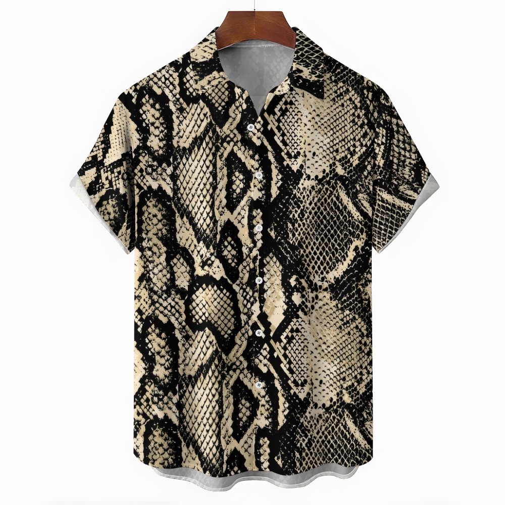 Natural Snake Skin Print Series - Animal Art Design Hawaiian Shirt