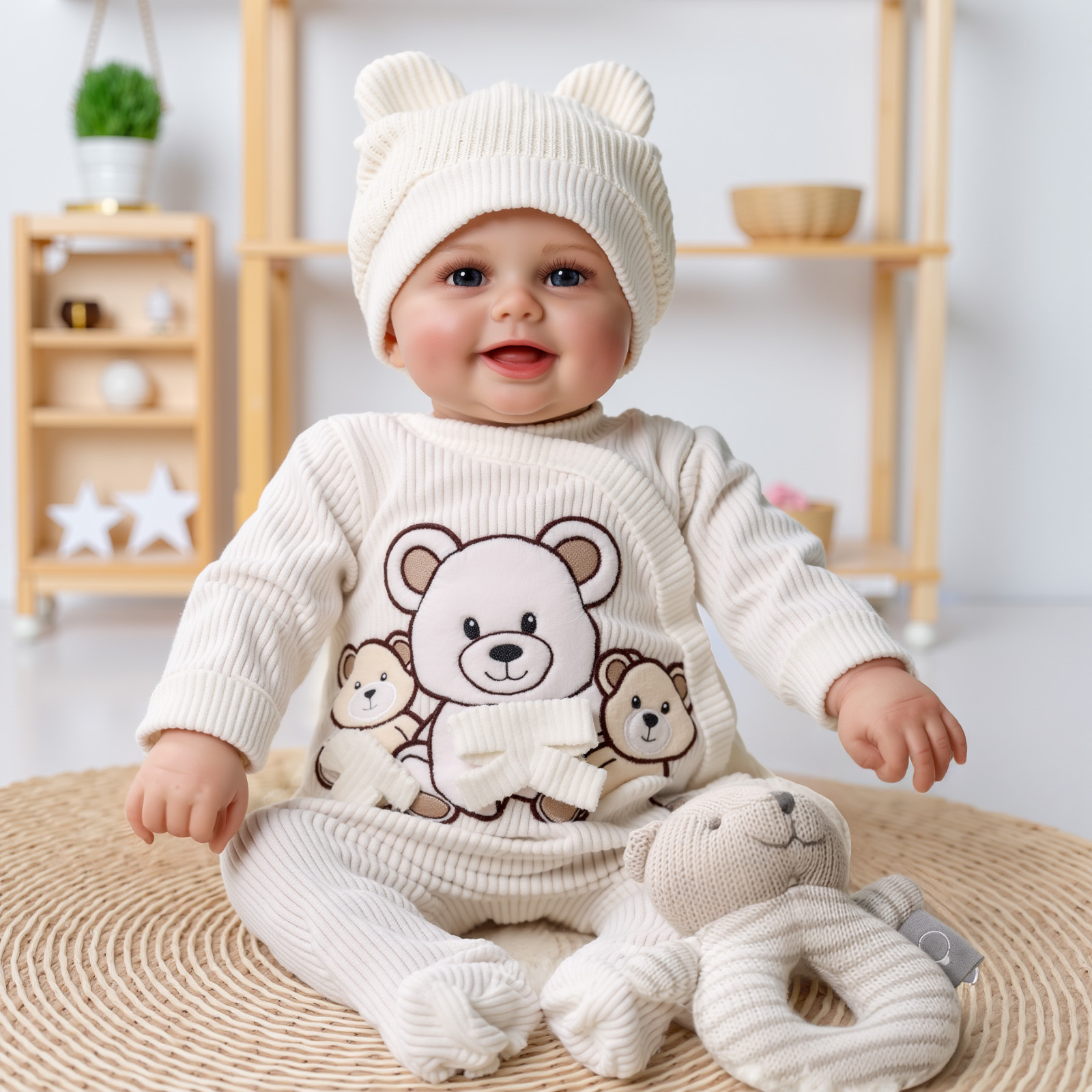 Babeside Smiling Reborn Baby Pele 20'' Older Boy Healing of the Heart Cloth Body-Boy