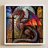 Stained Glass Dragon-11CT Counted Cross Stitch Kit(40*40cm)