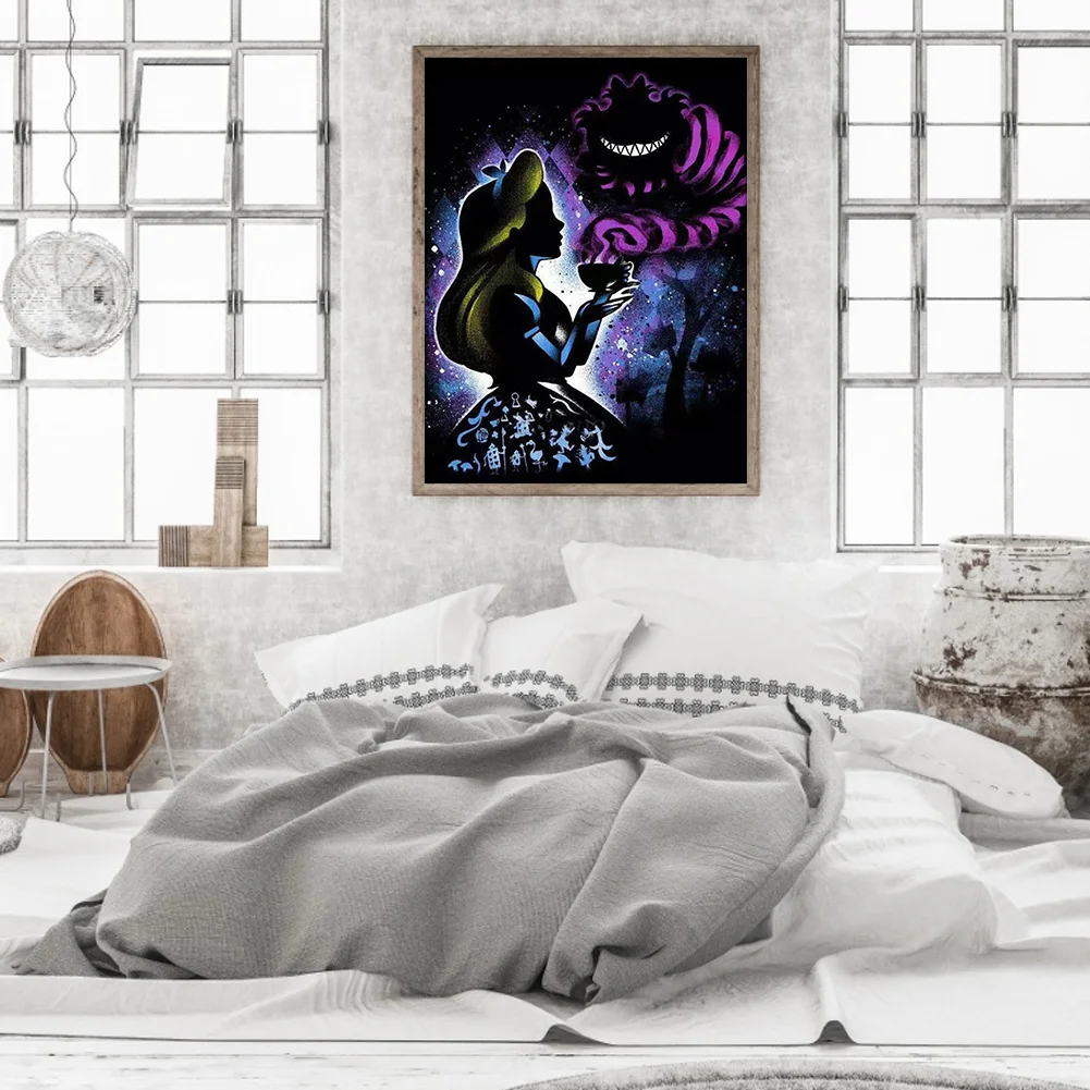 11CT Full Stamped Cross Stitch - Silhouette Series(Canvas|40*50cm)