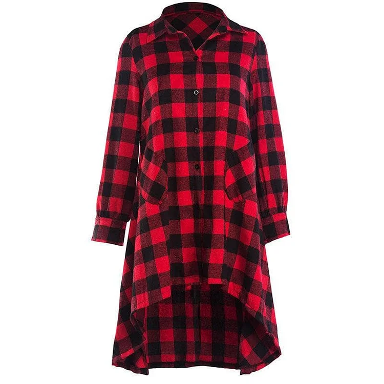 4 Colors Long Sleeve Irregular Blouse Dress SP13848