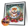 Globe De Noël Chow Chow-Ronde Drill Diamond Painting-40*40CM