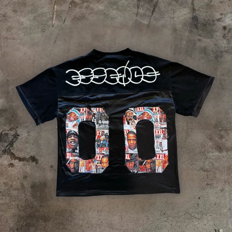 90S Retro casual mesh jersey