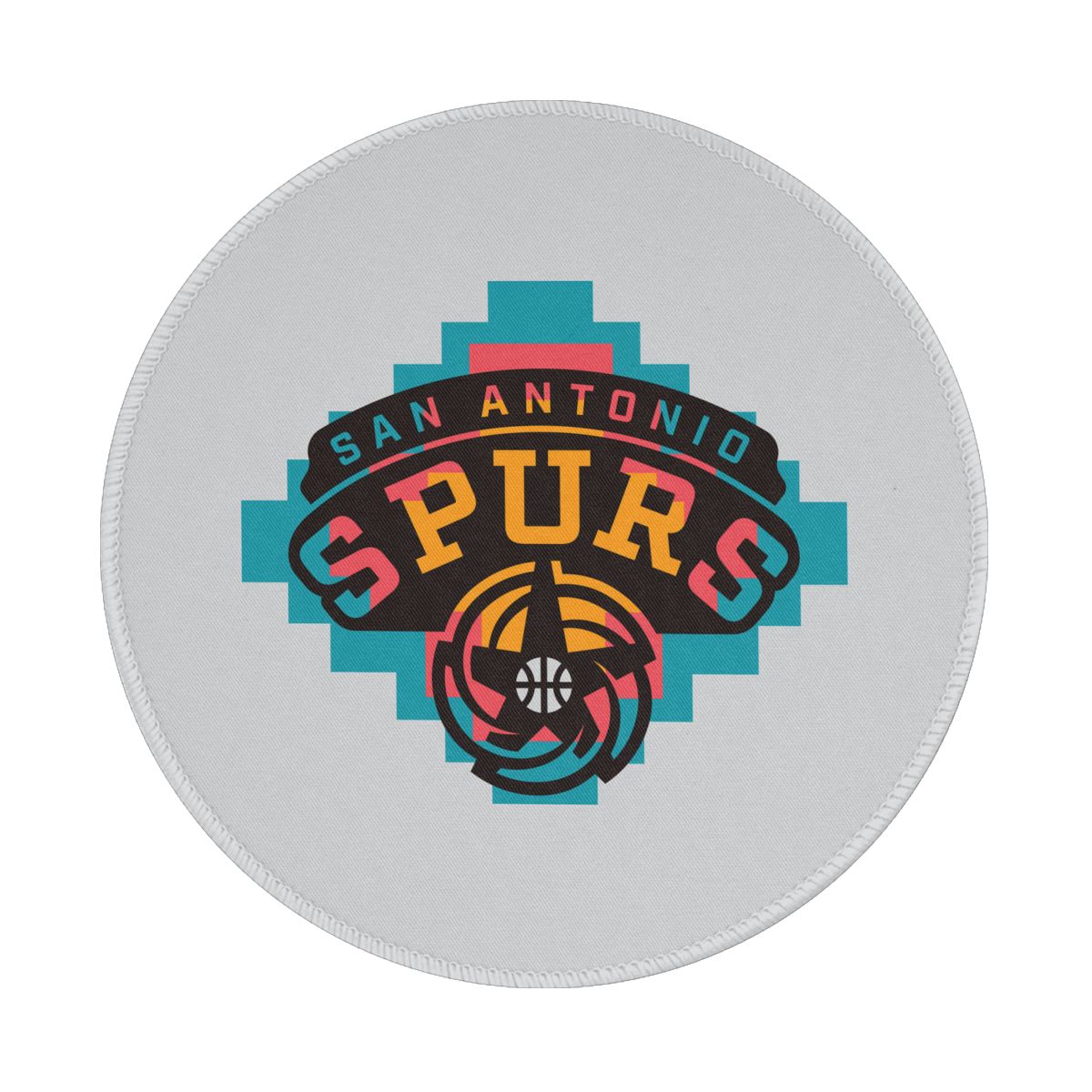 San Antonio Spurs Retro Logo Round Non-Slip Thick Rubber Modern Gaming Mousepad