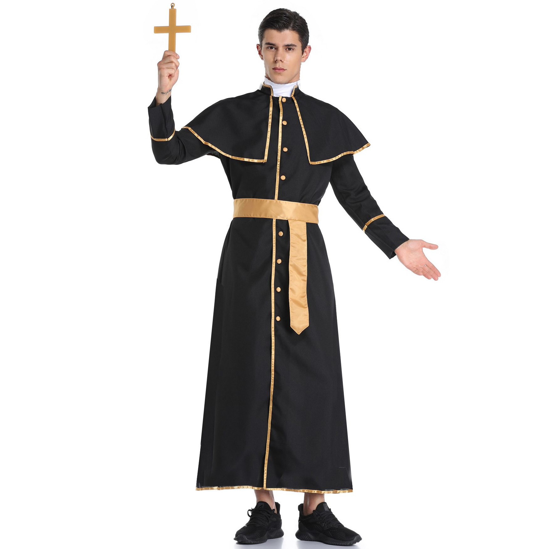 [Wetrose] In Stock Priest Missionary Cosplay Costume Church Uniform For Man Halloween Full Set