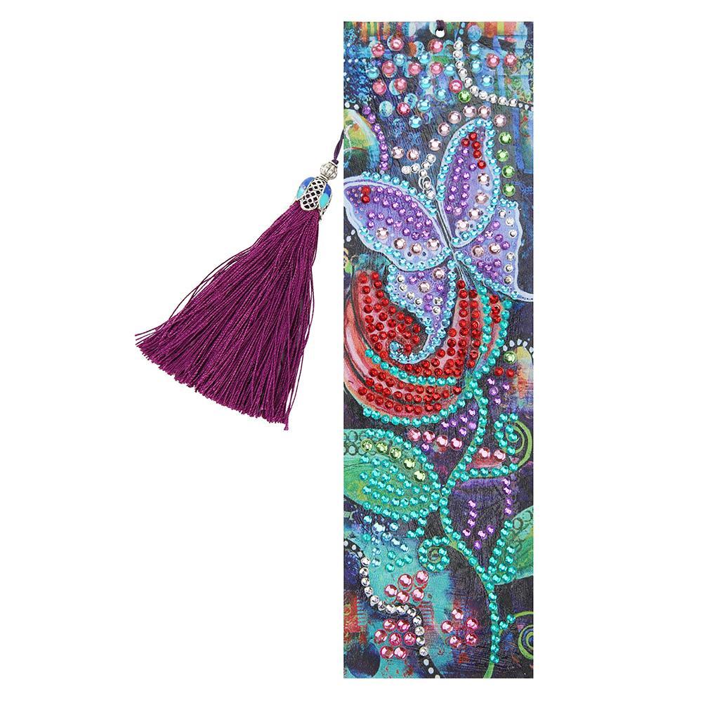 

Butterfly Flower-DIY Creative Diamond Tassel Bookmark, 501 Original