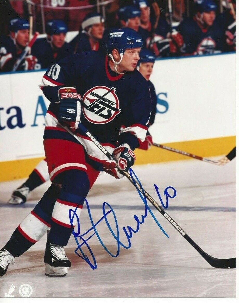 Alexei Zhamnov Autographed 8x10 Winnipeg Jets RussiaRare B899