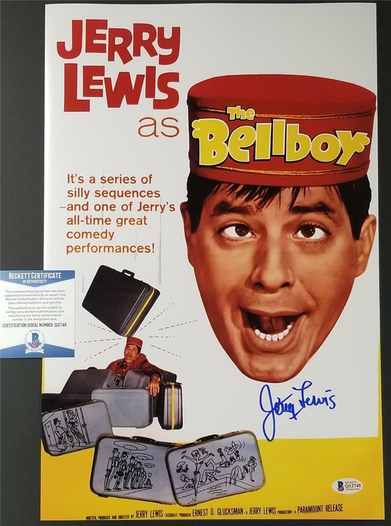 Jerry Lewis signed 11x17 Photo Poster painting The Bellboy Actor Autograph ~ Beckett BAS COA