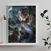 Meerjungfrau 5d DIY Runde Vollbohrer Dimond Gem&auml;lde Kit Haus Wanddekoration 30x40cm