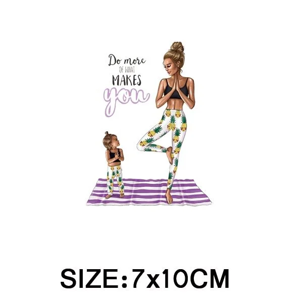 Mom&Children Thermal Stickers On T-shirt DIY Washable Patch On Clothes Lovely Design Iron On Transfer For Hoodies Hat Decoration
