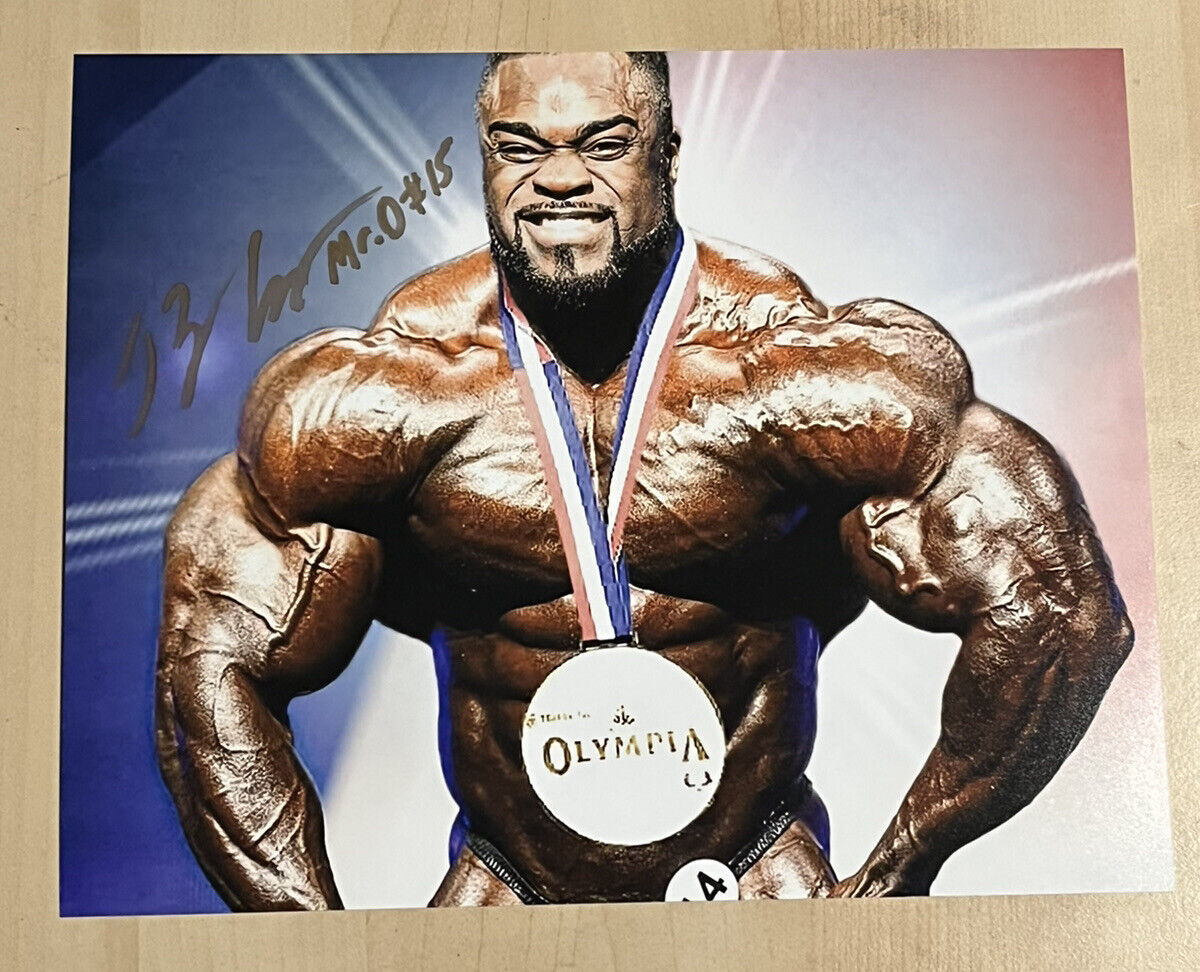 BRANDON CURRY HAND SIGNED 8x10 Photo Poster painting AUTOGRAPHED BODYBUILDER LEGEND COA