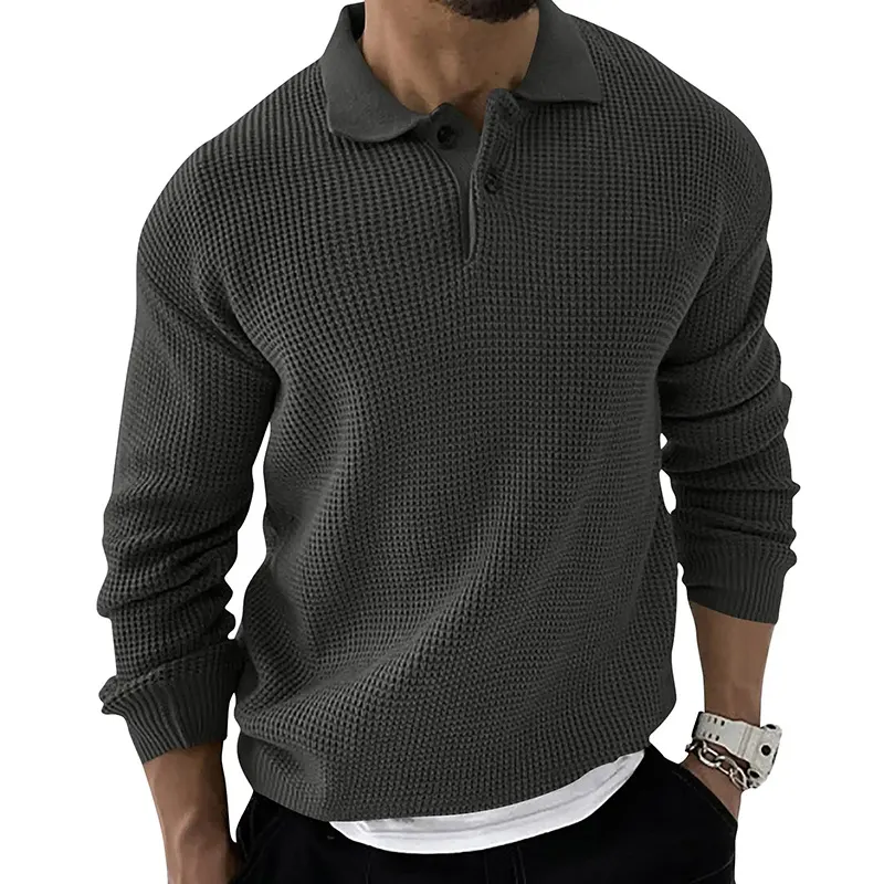 Man's Vintage Lapel Casual Cozy Sweater