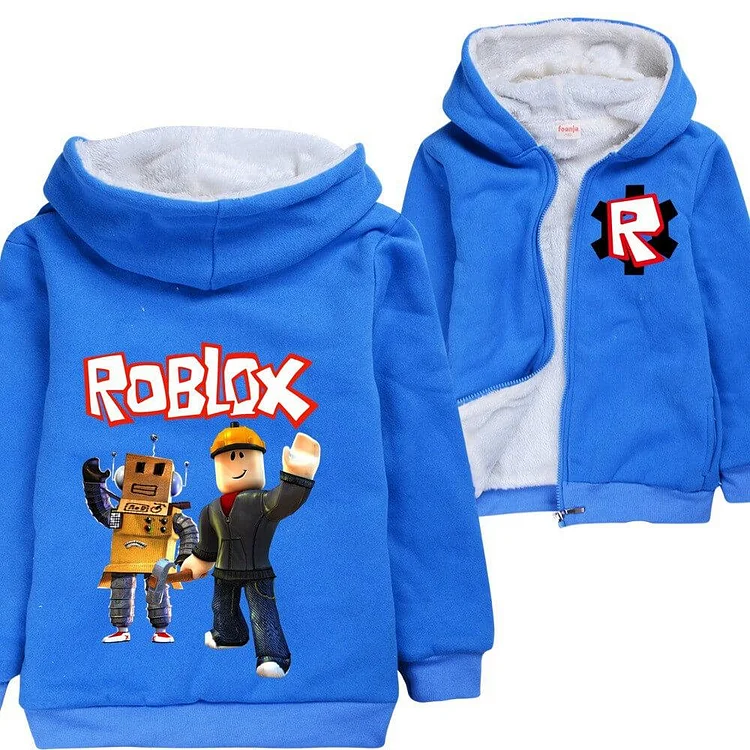 Mayoulove Boys Builderman N Mr Robot Fan Fleece Lined Zip Up Child Cotton Hoodie-Mayoulove