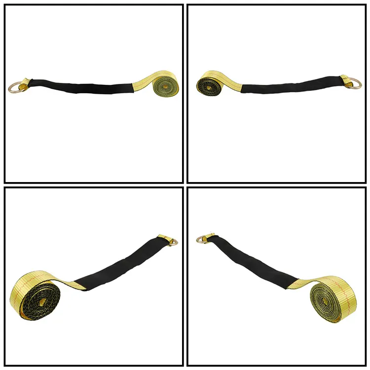 Silscvtt Classic Yellow Car Rim Tie Down System with Ratchets 2 Inch x 144 Inch 4 PCS 3,300 lbs Safe Working Load