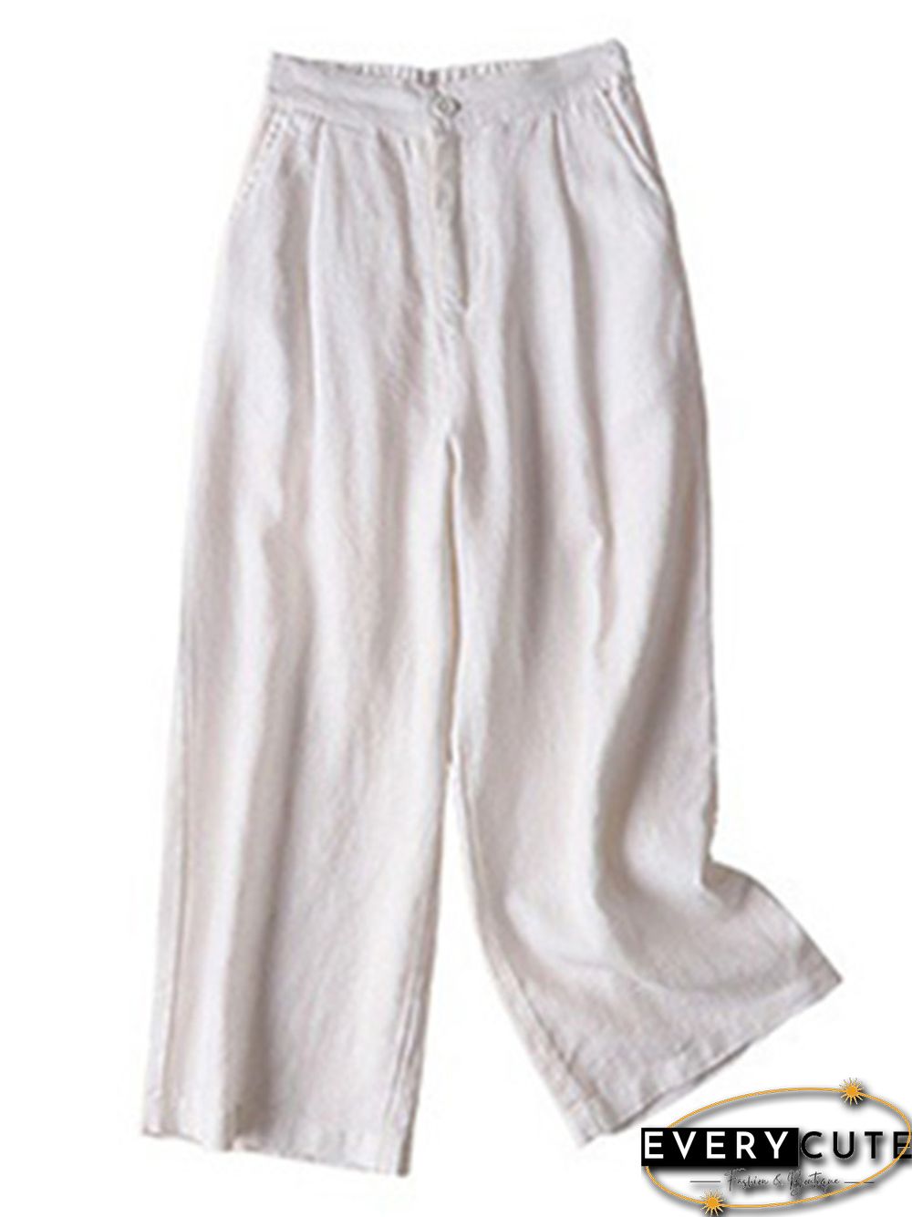 5 Colors Line Loose Casual Plus Size Wide-Leg Pants
