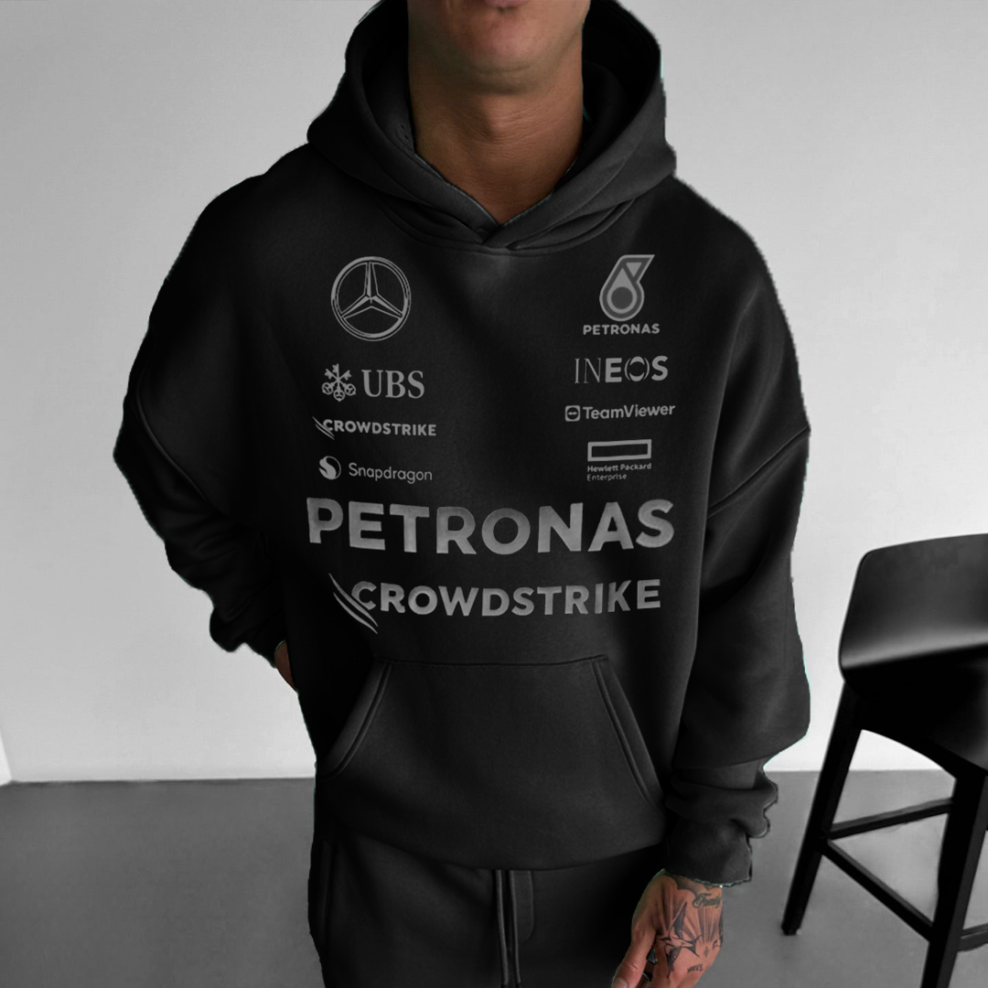 Men's Racing Print Oversized Hoodie / TECHWEAR CLUB / Techwear
